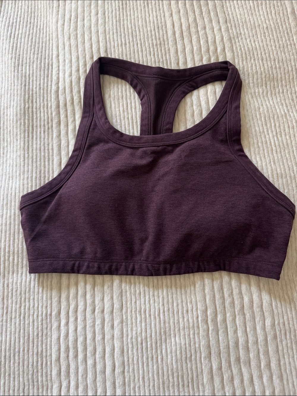 VUORI ELEVATION RACERBACK BRA RAISIN HEATHER